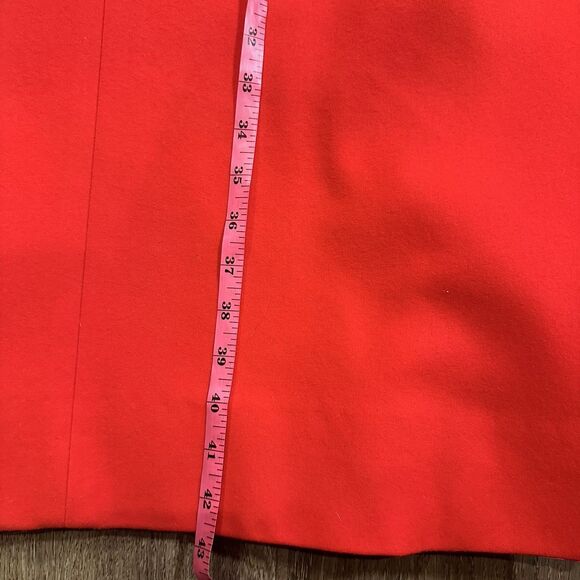 Vintage David Hayes Red Wool Dress Overcoat Buttons Lined Size 10 Made In USA - Picture 11 of 11